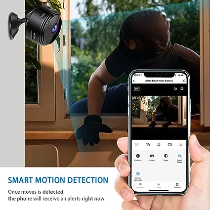 Mini Smart Camera, Network Monitor Security IR Camera, Home Security Wireless Camera, Hidden Spy Camera, Small Indoor Outdoor White Video Recorder Cam, WiFi Motion Detects Magnetic Camera, Small HD Nanny Cam with Night Vision & Motion Detection