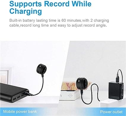 Mini Smart Camera, Network Monitor Security IR Camera, Home Security Wireless Camera, Hidden Spy Camera, Small Indoor Outdoor White Video Recorder Cam, WiFi Motion Detects Magnetic Camera, Small HD Nanny Cam with Night Vision & Motion Detection