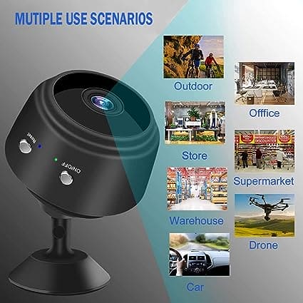 Mini Smart Camera, Network Monitor Security IR Camera, Home Security Wireless Camera, Hidden Spy Camera, Small Indoor Outdoor White Video Recorder Cam, WiFi Motion Detects Magnetic Camera, Small HD Nanny Cam with Night Vision & Motion Detection