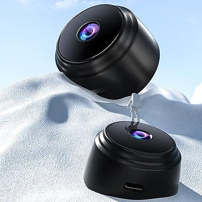 Mini Smart Camera, Network Monitor Security IR Camera, Home Security Wireless Camera, Hidden Spy Camera, Small Indoor Outdoor White Video Recorder Cam, WiFi Motion Detects Magnetic Camera, Small HD Nanny Cam with Night Vision & Motion Detection